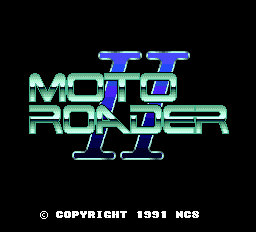 Moto Roader II Title Screen